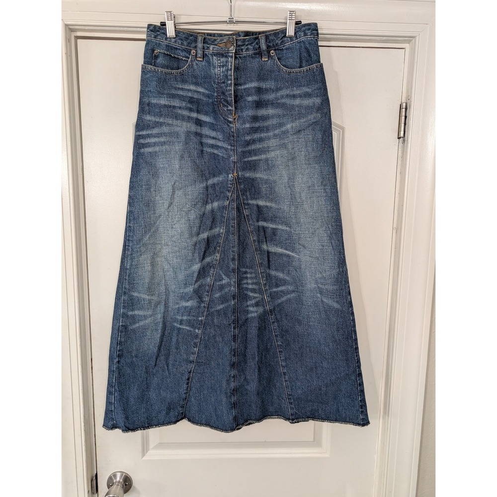 next Denim Maxi Skirt in Faded Blue